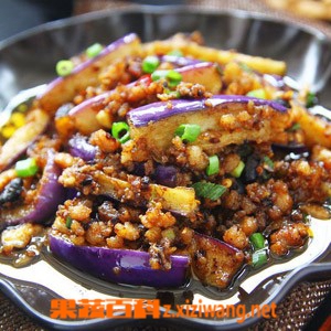 果蔬百科香辣肉末茄子