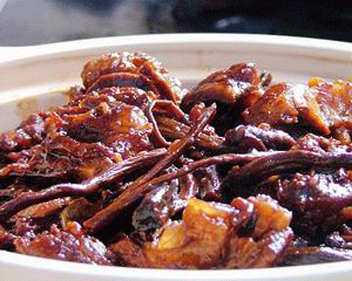果蔬百科干豇豆煮肉