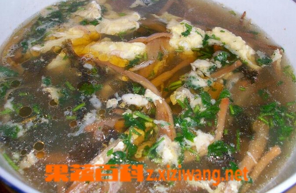 果蔬百科黄花菜鸡蛋汤